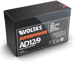  12V 9Ah ciklikus DC akku 151*65*100 F2 csatlakozóval