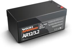 Volta's 12V 3, 2Ah zárt savas ólom akku 134*68*60 F1 csatlakozóval