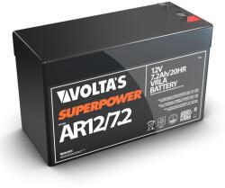 Volta's 12V 7, 2Ah zárt savas ólom akku 151*65*95 F2 csatlakozóval
