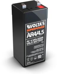 Volta's 4V 4, 5Ah zárt savas ólom akku 48*48*106 F1 csatlakozóval mérleghez