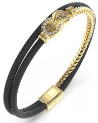 Guess Bratara Guess Sailor Knot din piele cu cristale JUMB05029JWYGBK