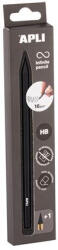 APLI Töltőceruza, HB, hatszögletű, csereheggyel, APLI "Infinite", fekete