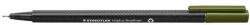 STAEDTLER Tűfilc, 0, 3 mm, STAEDTLER "Triplus 334", olivazöld