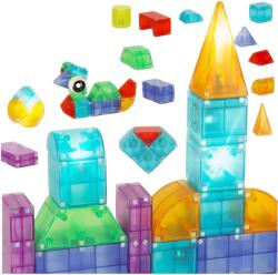 KIK KX3628 Mágneses építőjáték - Világító 3D figurák, 64 db