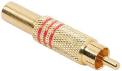 RCA dugó MNC RCA DUGÓ PIROS 05084 Aranyozott rca dugó törésgátló (05084PI)