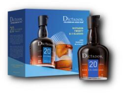 Dictador 20 Reserva Icónica + 2 Pohárral 40% 0, 7L ajándékcsomagolás 2 pohárral