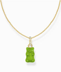 Thomas Sabo KE2209-414-6-L45V Gold-plated chain w. green Goldbears pendant , Femei