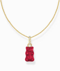 Thomas Sabo KE2209-414-10-L45 Gold-plated chain w. red Goldbears pendant , Femei