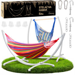  Két személyes kerti állványos hinta, 250 kg teherbírás