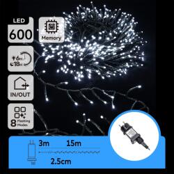 Aigostar - LED външна коледна гирлянда 600xLED/8 режима 18m IP44 студено бяла (AI1444)