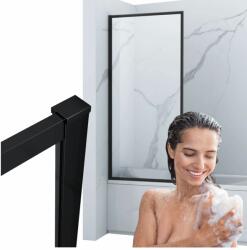 Veston 1 Szárnyú Kád Paraván 80x150 Fix Fekete