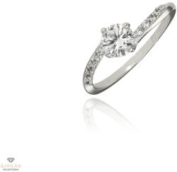 Újvilág Kollekció Fehér arany gyűrű 53-as méret - P2267F-53