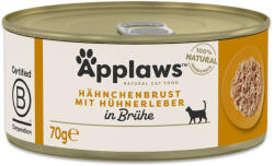 Applaws 6x70g Applaws csirkemell & csirkemáj húslében nedves macskaeledel
