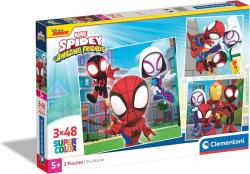 Clementoni Puzzle 3X48 db Supercolor - Spidey And His Amazing Friends (CL25294)