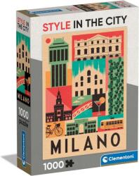 Clementoni Puzzle 1000 db - Style In The City Milano (kompakt doboz) (CL39842) - liliputjatek