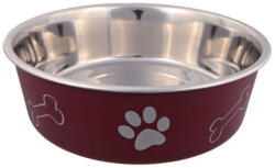 TRIXIE műanyaggal bevont tappancs mintás fém tál 0, 45l/14cm