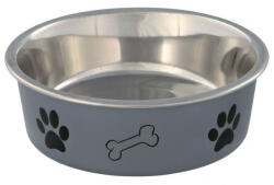 TRIXIE műanyaggal bevont tappancs mintás fém tál 0, 8l/17cm