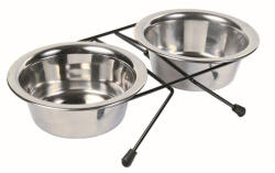 TRIXIE tál szett fém állványon 2x0, 45l/12cm