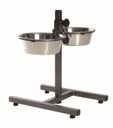 TRIXIE fém tál állványon kutyának 2x1, 8l/20cm - origopet