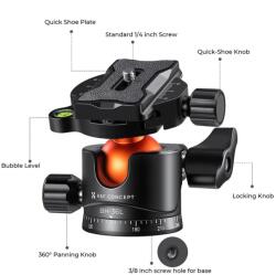 K&F Concept Cap tip bila K&F Concept KF31.044V1 de 36mm din metal, panoramic - ishoot - 219,00 RON