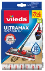 Vileda Felmosóhuzat, Vileda Ultramax Microfibre 2in1, 2 db, mikroszálas, 60°C-on mosható, kemény padlókhoz (TC2211910)