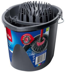 Vileda Vödör, Vileda SuperMocio Wring&Go, 7, 5 liter, piros-szürke, csavarókosárral, újrahasznosított anyagból (TC2211732)