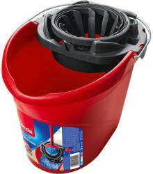 Vileda Vödör, Vileda SuperMocio, 10 liter, csavarókosárral, piros, felmosóhoz használható (TC2211698)