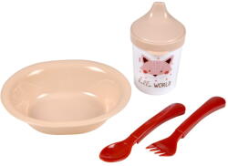 Bébé Douceur Пластмасов детски комплект за хранене 4 бр. Forest - Bébé Douceur (6REP242)