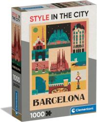 Clementoni Puzzle 1000 db - Style In The City Barcelona (kompakt doboz) (CL39847) - hellojatek