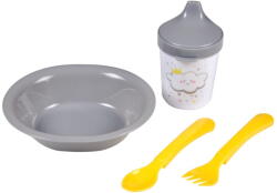 Bébé Douceur Пластмасов детски комплект за хранене 4 бр. Cloud - Bébé Douceur (6REP241)