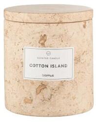 Blomus (Германия) Ароматна свещ BLOMUS FRABLI с аромат Cotton Island - Ø10 х h11 см - цвят травертин (BLOMUS 65450)