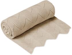 Cam Cam Copenhagen Бежово плетено бебешко одеяло от органичен памук 80x100 cm Almond - Cam Cam Copenhagen (614-95-000-WW)