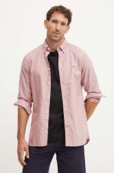 Tommy Hilfiger pamut ing férfi, legombolt galléros, piros, slim, MW0MW35769 - rózsaszín M