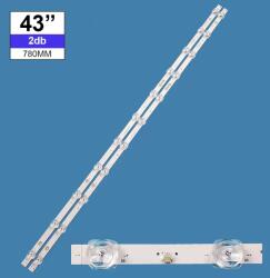  LED-TV678 Háttérvilágítás Hisense 43coll LED TV-be, 11LED 3V, 2db/csomag