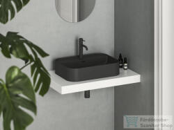 RAVAK Ceramic 55 SLIM Shelf R 55x40 cm-es kerámia mosdó, matt fekete XJX0D155004 (XJX0D155004)