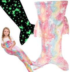  Sellő uszony hálózsák fluoreszkáló motívumokkal, színes (v24551)