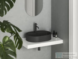 RAVAK Ceramic 55 O SLIM Shelf 55x40 cm-es kerámia mosdó, matt fekete XJX0D155002 (XJX0D155002)