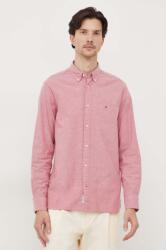 Tommy Hilfiger ing férfi, legombolt galléros, bordó, regular - rózsaszín S