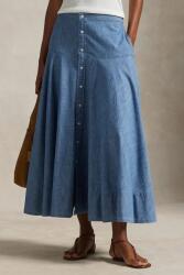Ralph Lauren pamut szoknya maxi, harang alakú, 211A87465 - kék 36