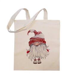 WONDEX Vászontáska grafikai 38x42x0, 3cm Manó szakálas, piros-fehér sapkában