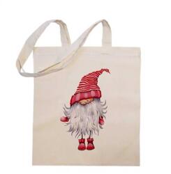 WONDEX Vászontáska grafikai 38x42x0, 3cm Manó szakálas, piros-fehér csíkos sapkában