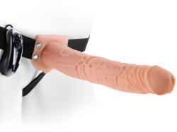 Fetish Fantasy - 27, 9 cm hosszú rezgő strapon vibrátor golyókkal