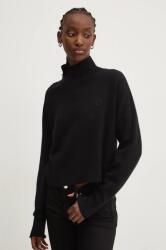 HUGO Blue pulóver női, fekete, félgarbó nyakú, 50522508 - fekete M
