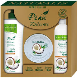 Naturalis ajándékcsomag testápoló + testvaj + tusfürdő kókuszolajjal 1 db