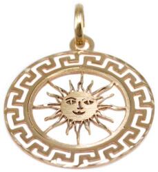 Ékszershop Vésett és matt áttört arany medál nap motívummal (1329332)
