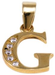 Ékszershop Köves G betű arany medál (1296239)