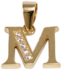 Ékszershop Köves M betű arany medál (1331941)