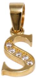 Ékszershop Köves S betű arany medál (1296267)