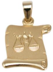 Ékszershop Mérleg pergamen arany medál (1311150)
