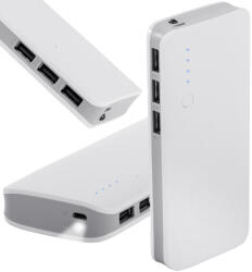 Verk Group Powerbank 10000 mAh - 3× USB, 2.1A gyors töltés, LED zseblámpa (00383)